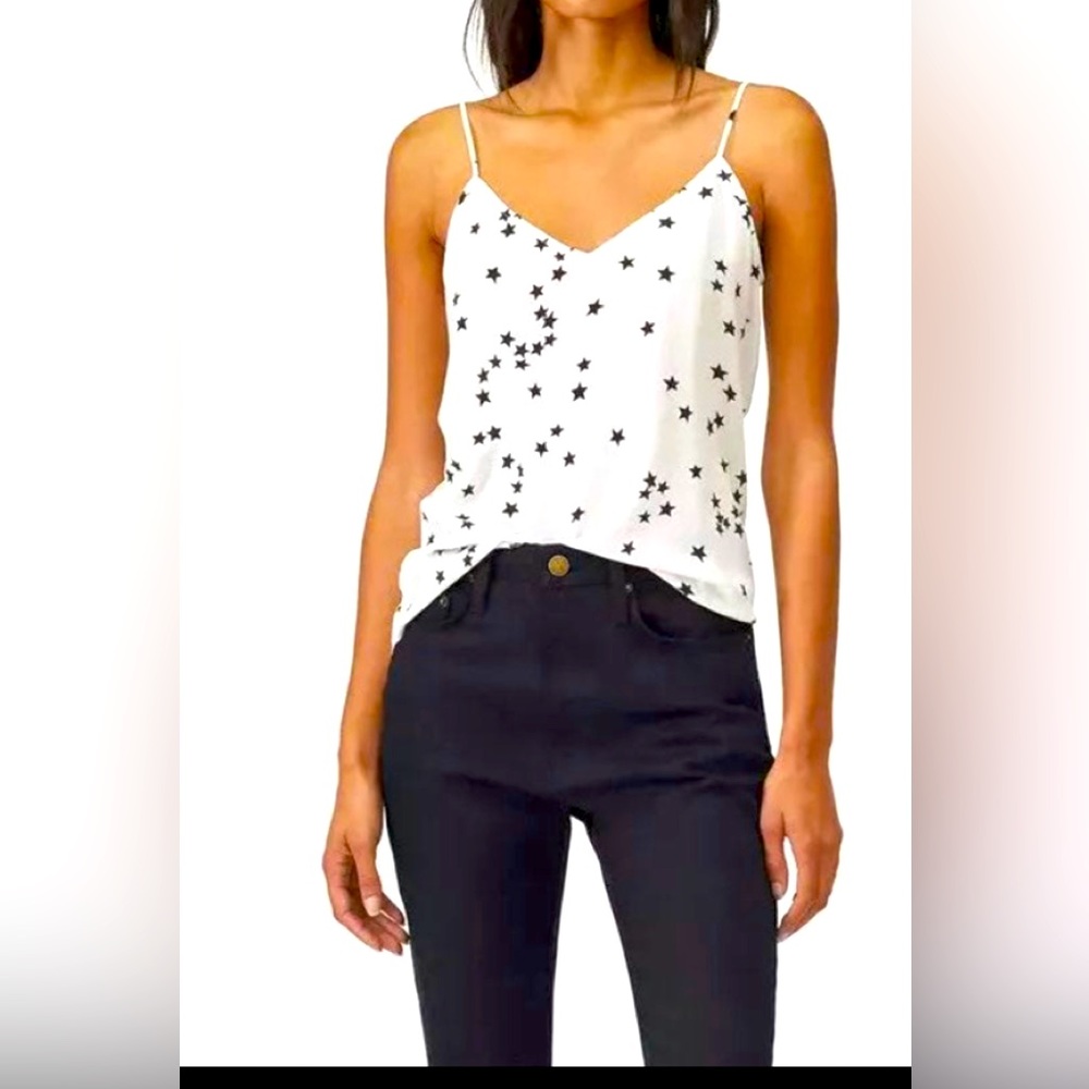 Equipment Layla Stars Spaghetti-Strap Silk Camisole Large